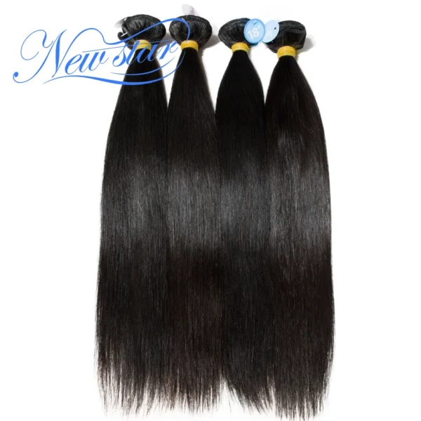 Peruvian Straight 11A Virgin Human Hair 4 Bundles Thick Extension 100%Unprocessed Cuticle Aligned Raw Hair Weaving New Star Hair