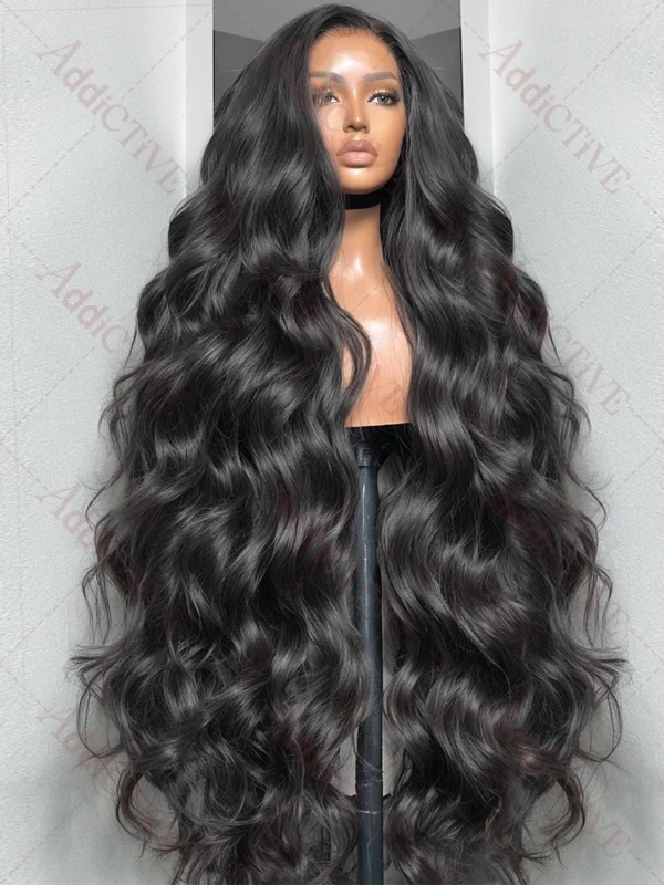 220% 13x6 HD 40 Inches Body Water Wave Transparent Lace Front Human Hair Wigs 13x4 Lace Frontal Wig Brazilian Remy Hair Wig